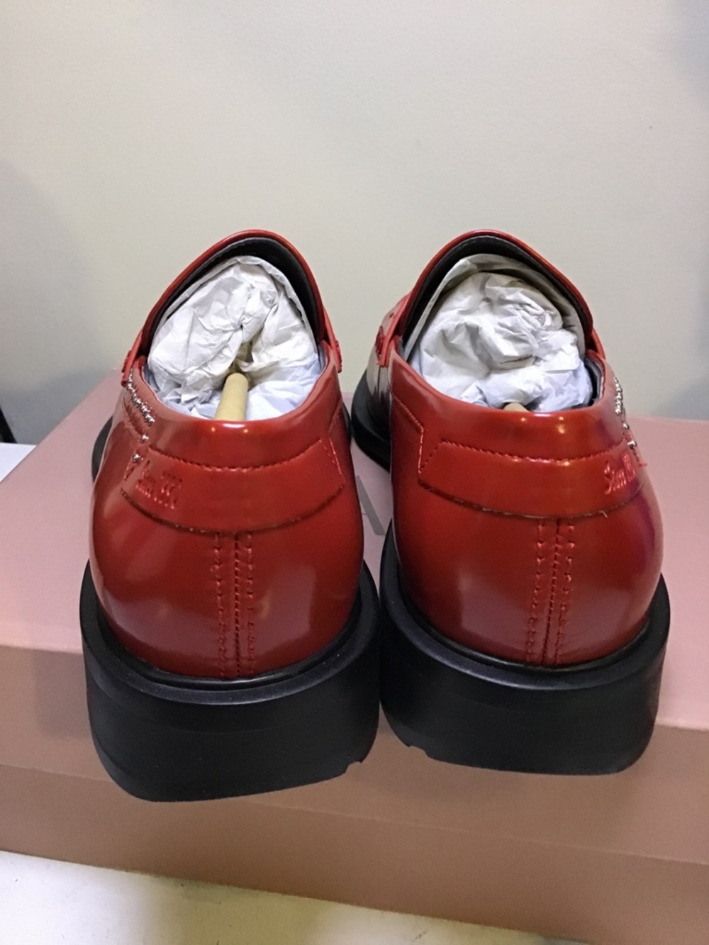 SARTO By Franco Sarto Women's Red Patent Penny Loafers - Picture 2 of 7